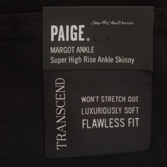 Paige NWT black Margot zipper high waisted skinny jeans *shop@iamwarrior - Picture 4 of 7